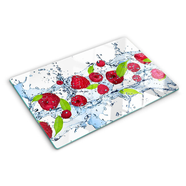 Schneidebrett mit Motiv von Früchten im Wasser