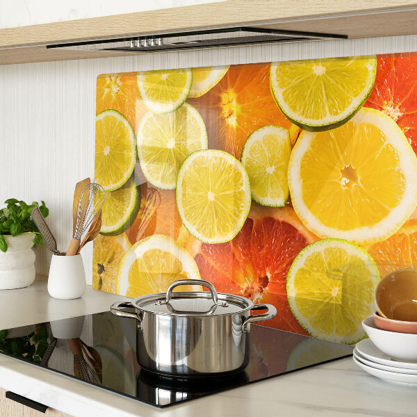 Schneidebrett glas Zitrusfrüchte