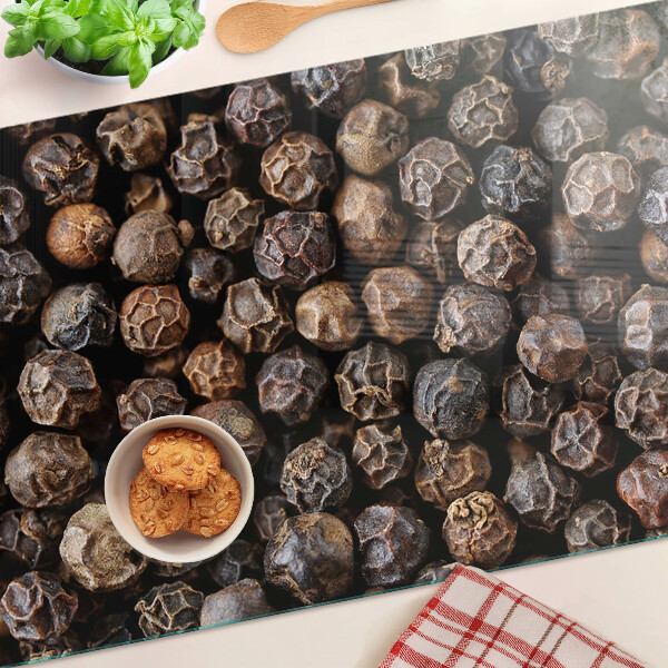 Glas schneidebrett Pfefferkörner