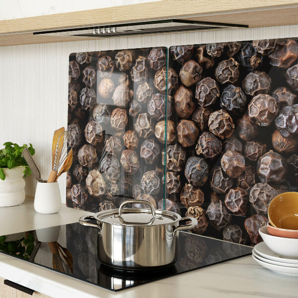 Glas Schneidebrett mit Motiv Pfefferkörner