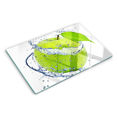 Schneidebrett glas Apfel im Wasser