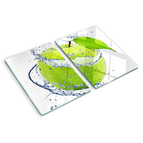 Schneidebrett glas Apfel im Wasser