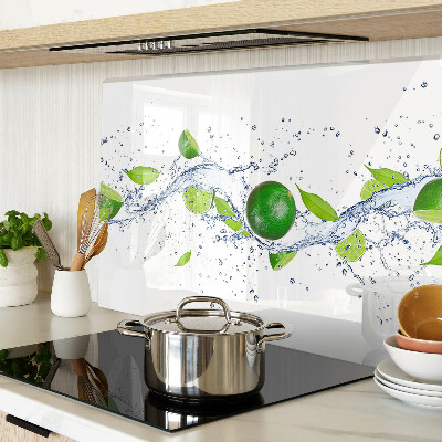 Schneidebrett Glas mit Zitronenmotiv und Wassertropfen-Design