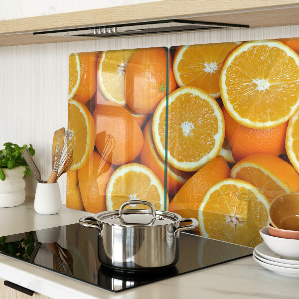 Schneidebrett glas Geschnittene Orangen