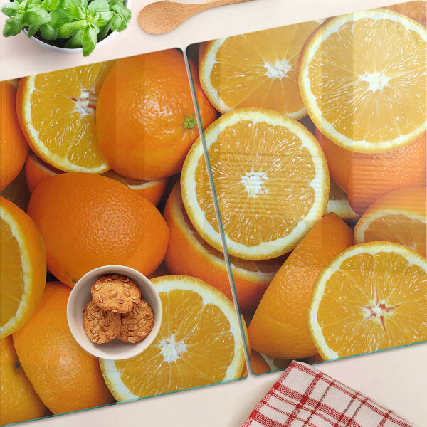 Schneidebrett glas Geschnittene Orangen
