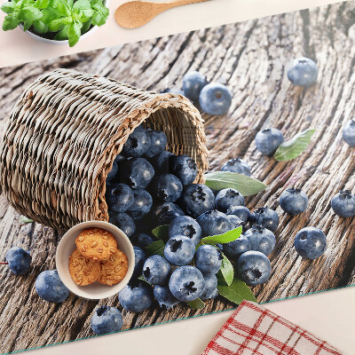 Schneidebrett Glas mit Motiv Beeren im Korb