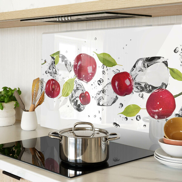 Schneidebrett Rote Äpfel mit Eis