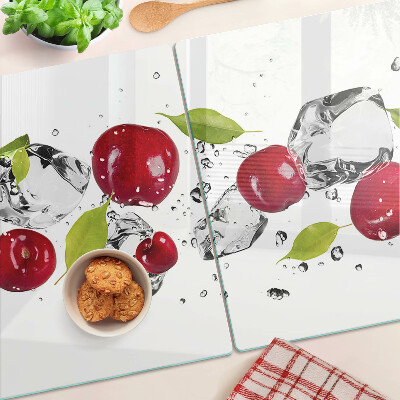 Schneidebrett Rote Äpfel mit Eis