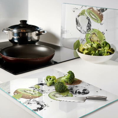 Schneidebrett Früchte im Eis