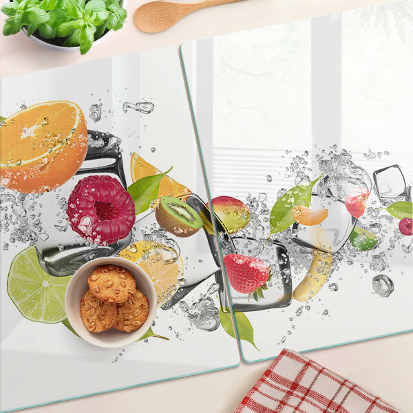 Glas-Schneidebrett mit Motiv 