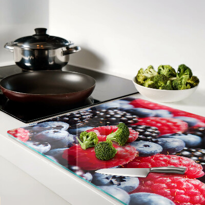 Glas-Schneidebrett mit Motiv Waldfrüchte