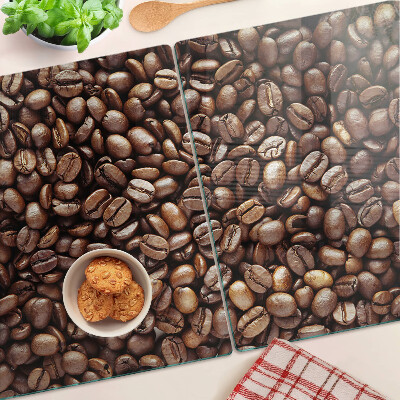 Schneidebrett mit Motiv von Kaffeebohnen