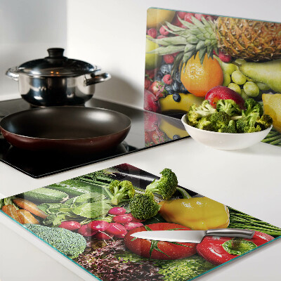 Schneidebrett Obst und Gemüse