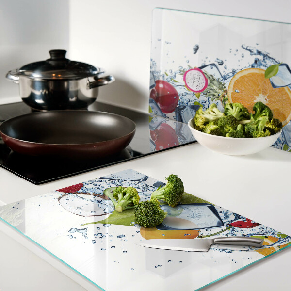 Schneidebrett Obst und Eis