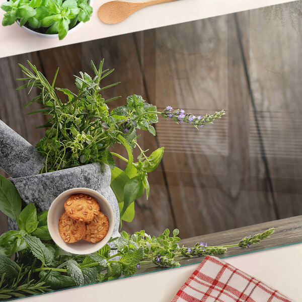 Glas-Schneidebrett mit Motiv 