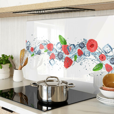 Schneidebrett glas Blumenmuster mit Beeren