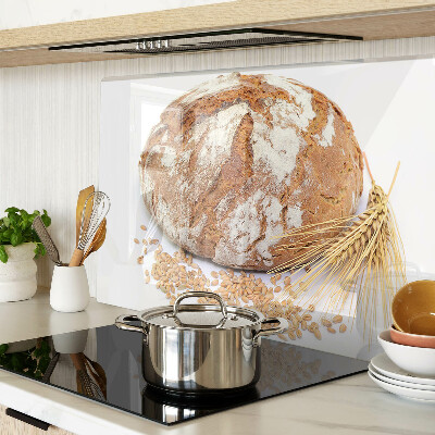 Schneidebrett mit Motiv aus Brot und Getreide