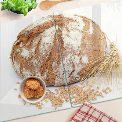 Schneidebrett Brot und Getreide