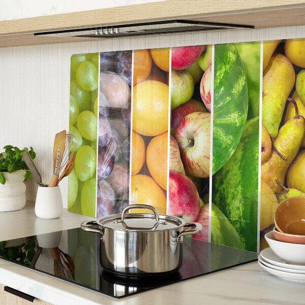 Glas schneidebrett Früchte in Regenbogenfarben