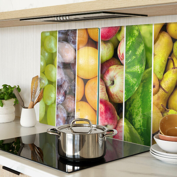 Glas schneidebrett Früchte in Regenbogenfarben