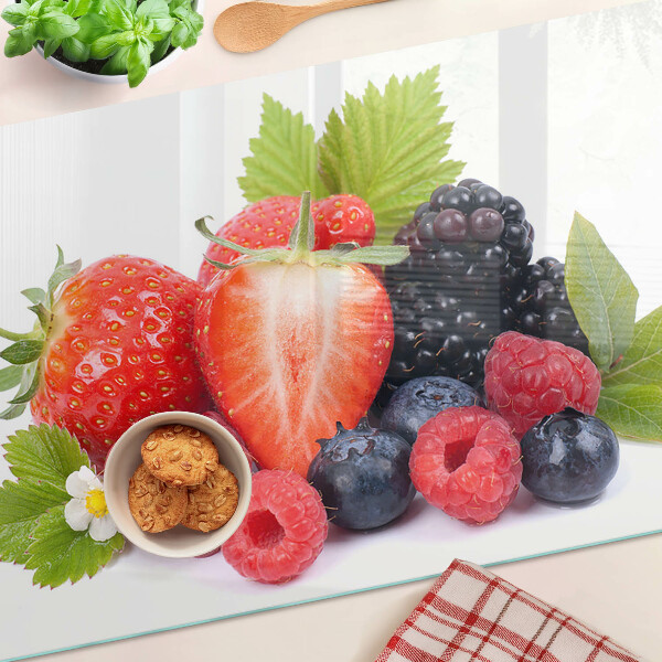 Schneidebrett mit Motiv Waldfrüchte