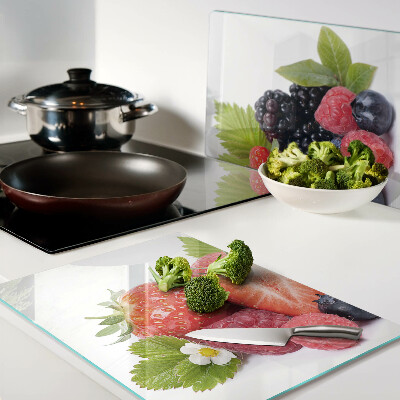 Schneidebrett mit Motiv Waldfrüchte