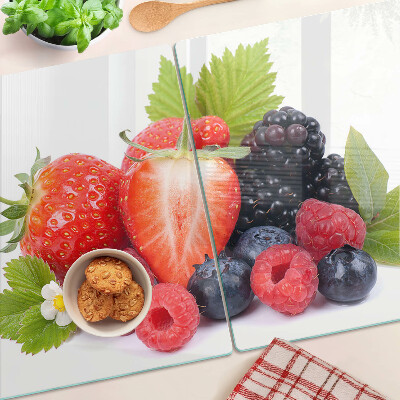 Schneidebrett mit Motiv Waldfrüchte