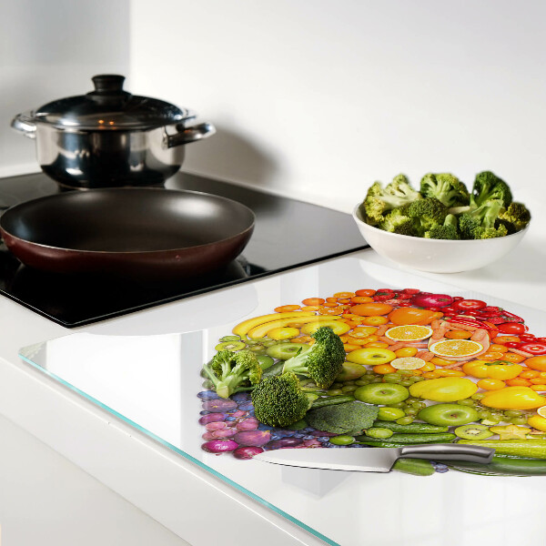 Schneidebrett Regenbogenfruchtherz