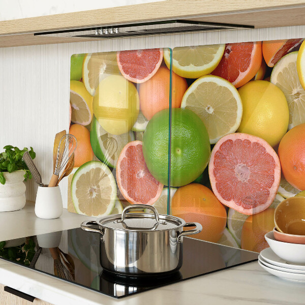 Schneidebrett Zitrusfrüchte in verschiedenen Farben