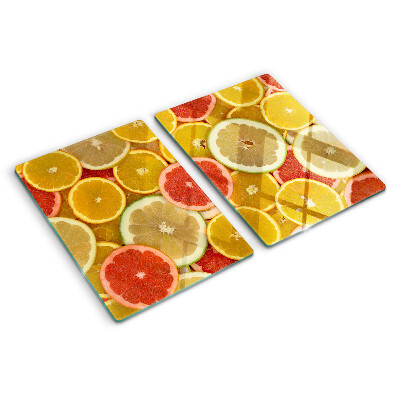 Schneidebrett glas Zitrusfrüchte in Regenbogenfarben