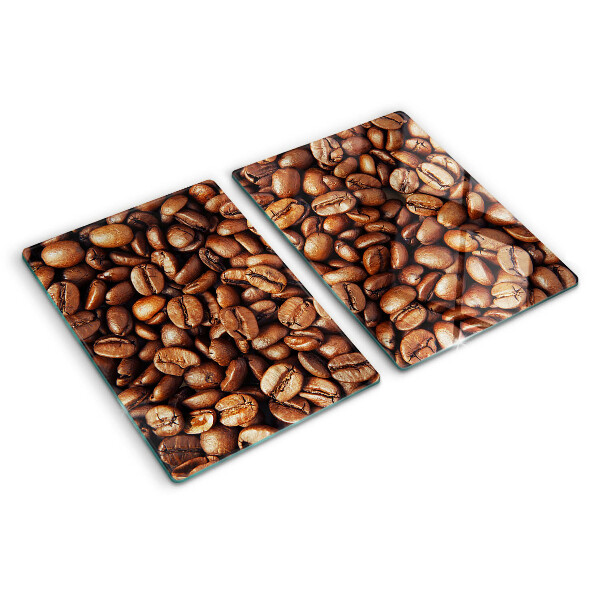 Schneidebrett glas Kaffeebohnen