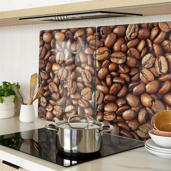 Schneidebrett glas Kaffeebohnen