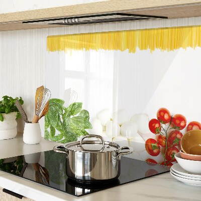 Glas Schneidebrett mit Pasta-Motiv mit Kräutern und Tomaten