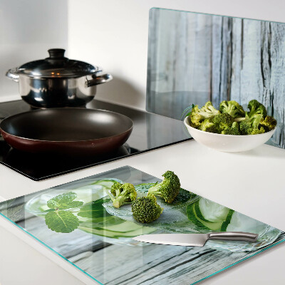 Schneidebrett glas Cocktails mit Minze und Gurke