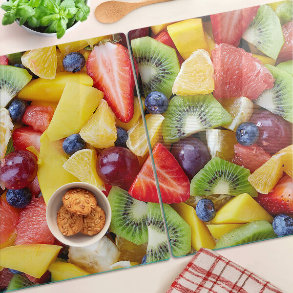 Schneidebrett für die Zubereitung von Obstsalat