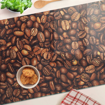 Glas schneidebrett Kaffeebohnen