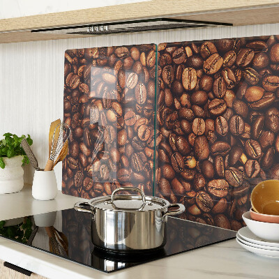 Glas-Schneidebrett mit Motiv von Kaffeebohnen