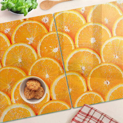 Schneidebrett glas Orangenscheiben