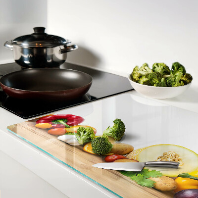 Schneidebrett mit Aufdruck: Obst auf einem Brett