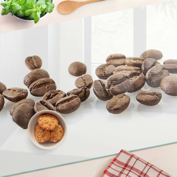 Schneidebrett mit Kaffeebohnen-Motiv