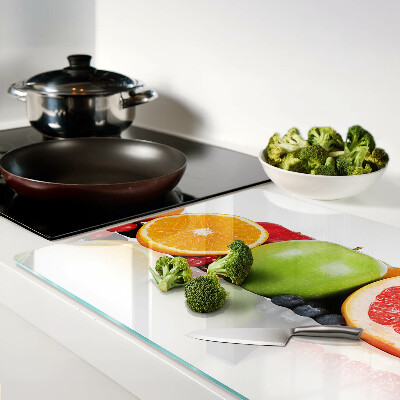 Schneidebrett Zitrusfrüchte in Pastellfarben