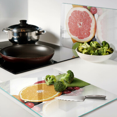 Schneidebrett Zitrusfrüchte in Pastellfarben