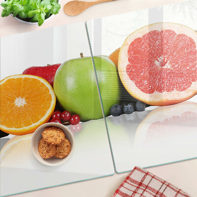 Schneidebrett Zitrusfrüchte in Pastellfarben