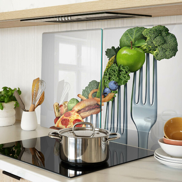 Glas-Schneidebrett mit Motiv 