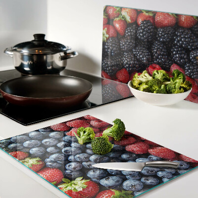 Schneidebrett glas Waldfrüchte