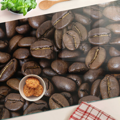 Glas schneidebrett Kaffeebohnen