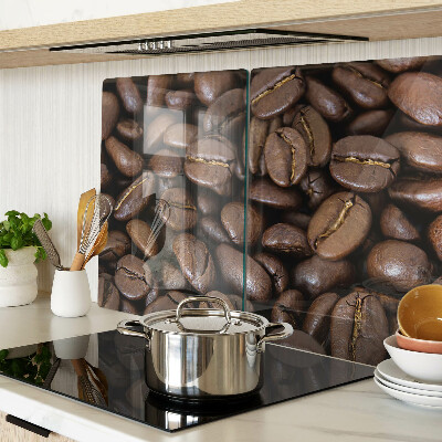 Glas-Schneidebrett mit Motiv von Kaffeebohnen