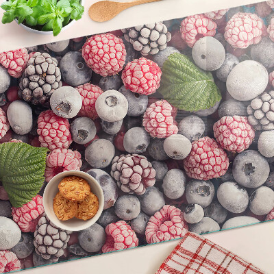 Glas-Schneidebrett mit Motiv Waldfrüchte