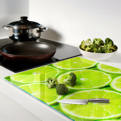 Schneidebrett glas Limettenscheiben