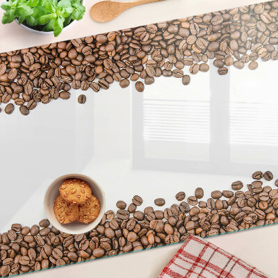 Glas-Schneidebrett mit Motiv Kaffeebohnen
